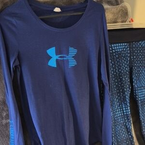 Under Armour Kids Blue Long Sleeve Shirt